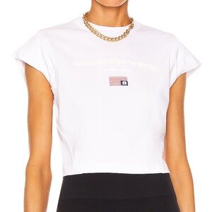 Alexander Wang Logo Cropped Tee